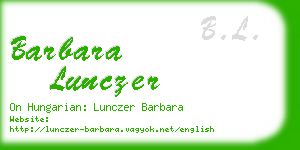 barbara lunczer business card